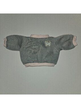 VTG Coleco Cabbage Patch Kids CPK White Kitty Cat Gray Sweatshirt Pink Trim